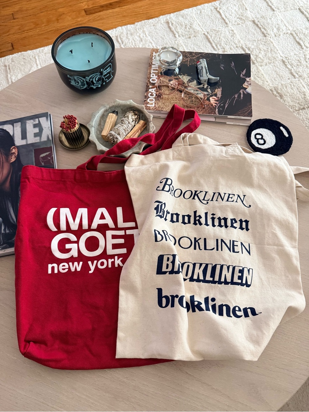 Canvas Totes (Malin & Goetz & Brooklinen)